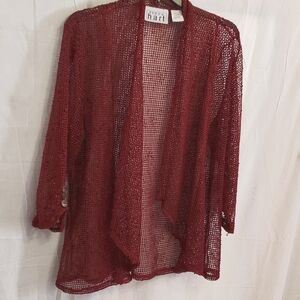 Open-weave Cardigan Plus Size